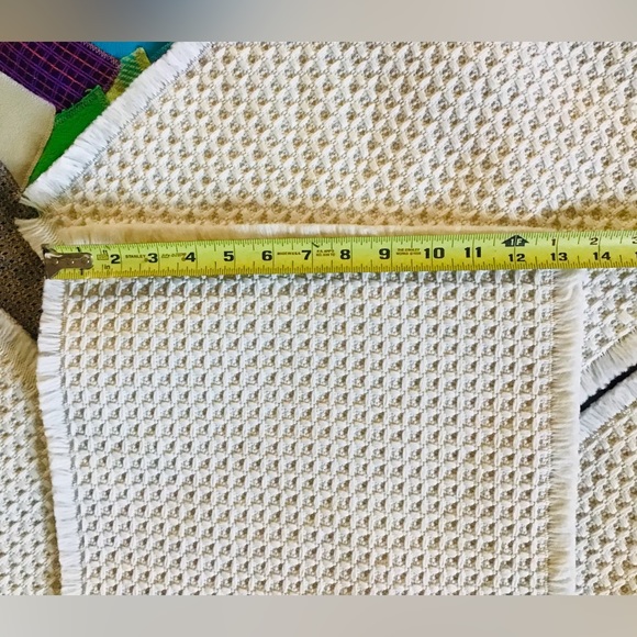 Ivory Woven Waffle Placemats (5) - Picture 3 of 3